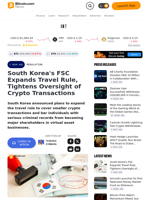 South Korea's FSC Expands Travel Rule, Tightens Oversight of Crypto Transactions – Regulation Bitcoin News