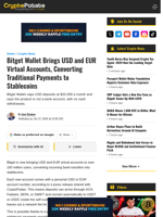 Bitget Wallet Brings USD and EUR Virtual Accounts, Converting Traditional Payments to Stablecoins