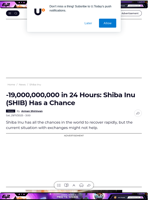 -19,000,000,000 in 24 Hours: Shiba Inu (SHIB) Has a Chance - U.Today