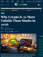 Why Crypto Is 3x More Volatile Than Stocks in 2026 - Crypto Daily