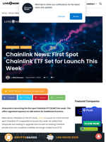 Chainlink News: First Spot Chainlink ETF Set for Launch This Week | Live Bitcoin News