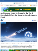 As Ethereum Holds Its Ground in the Top 5, Lightchain AI Sets the Stage for Its July Launch Event