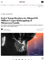 Feds Charge Brothers in Alleged $8 Million Crypto Kidnapping of Minnesota Family - Decrypt