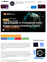 Top 5 Trends in Presales & Early-Stage Crypto Investing (2025) | Live Bitcoin News