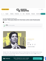 Senator Tillis backs Warsh for Fed Chair as DOJ ends Powell probe