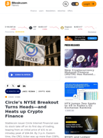 Circle’s NYSE Breakout Turns Heads—and Heats up Crypto Finance – Crypto News Bitcoin News