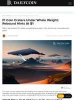 Pi Coin Craters Under Whale Weight; Rebound Hints At $1 - DailyCoin