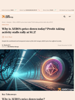 Why is AERO’s price down today? Profit-taking activity stalls rally at $1.2! - AMBCrypto