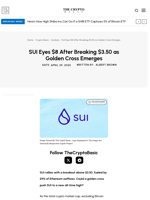 SUI Eyes $8 After Breaking $3.50 as Golden Cross Emerges