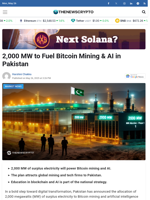2,000 MW to Fuel Bitcoin Mining & AI in Pakistan - TheNewsCrypto