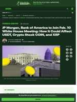 White House Crypto Meeting Could Impact XRP, USDT, COIN