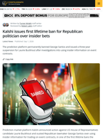 Kalshi Issues First Lifetime Ban for Republican Politician over Insider Bets