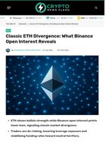 Classic ETH Divergence: What Binance Open Interest Reveals - Crypto News Flash