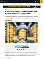 Don’t blindly Cheer for a Bitcoin Strategic Reserve — Crypto Exec