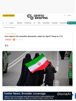 Iran rejects US ceasefire demands, odds for April 7 drop to 1.1%