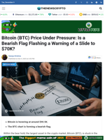 Bitcoin (BTC) Price Under Pressure: Is a Bearish Flag Flashing a Warning of a Slide to $70K?