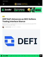 XRP DeFi Advances as SEC Softens Trading Interface Stance - CoinCentral