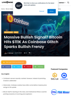 Massive Bullish Signal? Bitcoin Hits $111K As Coinbase Glitch Sparks Bullish Frenzy | Live Bitcoin News