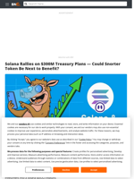 Solana Gains on $300M Treasury Move — What It Means for Snorter Token