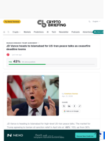 JD Vance heads to Islamabad for US-Iran peace talks as ceasefire deadline looms