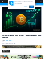 Are ETFs Taking Over Bitcoin Trading Volume? Data Says No