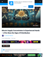 Bitcoin Supply Concentrates In Experienced Hands – LTHs Show No Signs Of Distribution | Bitcoinist.com