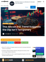 This Bitcoin ETF Trend Suggests the Dip Isn’t Temporary | Live Bitcoin News