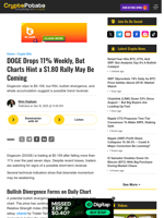 DOGE Drops 11% Weekly, But Charts Hint a $1.80 Rally May Be Coming