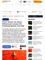 From Glory to Gory: Ethereum Loses Its Footing Below $4,200 – Markets and Prices Bitcoin News