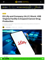 Eli Lilly and Company ($LLY) Stock: $5B Virginia Facility to Expand Cancer Drug Production