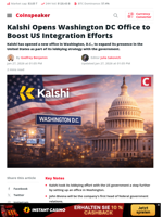 Kalshi Opens Washington DC Office to Boost US Integration Efforts - Coinspeaker