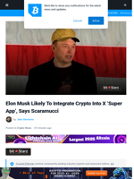 Elon Musk Likely To Integrate Crypto Into X: Scaramucci