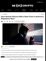 Gary Gensler Returns With a New Front in America’s Regulatory Wars