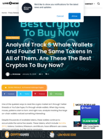 Analysts Track 5 Whale Wallets And Found The Same Tokens In All of Them. Are These The Best Cryptos To Buy Now? | Live Bitcoin News
