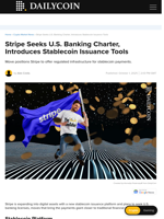 Stripe Seeks U.S. Banking Charter, Introduces Stablecoin Issuance Tools  - DailyCoin