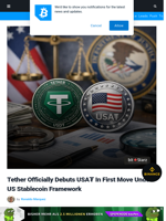 Tether Officially Debuts USA₮ In First Move Under US Stablecoin Framework | Bitcoinist.com