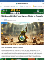 ETH-Based Little Pepe Raises $26M in Presale - TheNewsCrypto