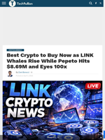 Best Crypto to Buy Now as LINK Whales Rise While Pepeto Hits $8.69M and Eyes 100x - TechBullion