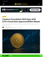 Cardano Foundation CEO Says ADA ETFs Could Gain Approval Within Weeks - CoinCentral