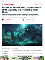 Kraken to Reduce Fees, Increase USDC, EURC Liquidity in Partnership With Circle - Coinspeaker