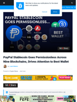 PayPal's PYUSD Expands to Nine New Blockchains: Hype for Best Wallet Token