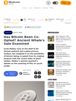Has Bitcoin Been Co-Opted? Ancient Whale's Sale Examined – Crypto News Bitcoin News