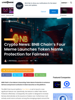 Crypto News: BNB Chain's Four Meme Launches Token Name Protection for Fairness | Live Bitcoin News