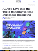 A Deep Dive into the Top 3 Banking Tokens Poised for Breakouts