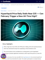 Hyperliquid Price Rally Stalls Near $35 — Can February Trigger a New All-Time High?