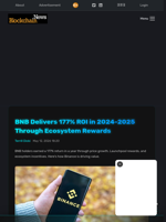 BNB Delivers 177% ROI in 2024-2025 Through Ecosystem Rewards - Blockchain.News
