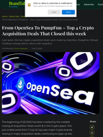From OpenSea To PumpFun - Top 4 Crypto Acquisition Deals That Closed this week
