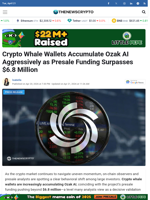 Crypto Whale Wallets Accumulate Ozak AI Aggressively as Presale Funding Surpasses $6.8 Million - TheNewsCrypto
