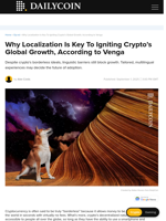 Why Localization Is Key To Igniting Crypto’s Global Growth, According to Venga - DailyCoin