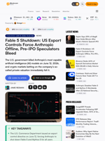 Fable 5 Shutdown: US Export Controls Force Anthropic Offline, Pre-IPO Speculators Bleed – Bitcoin News